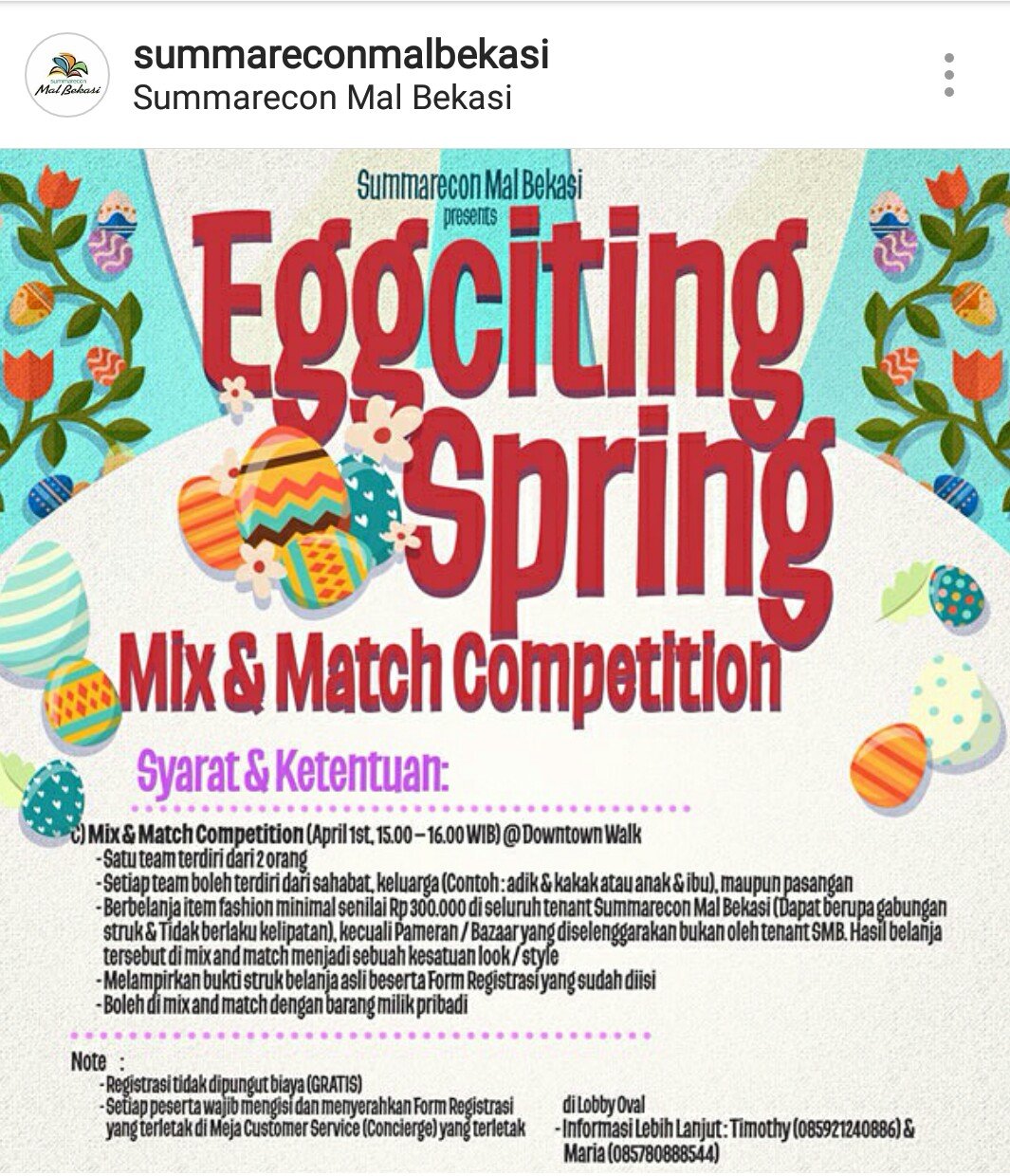 Eggciting Spring Competition - Kids & Parents Events - Liburan Anak